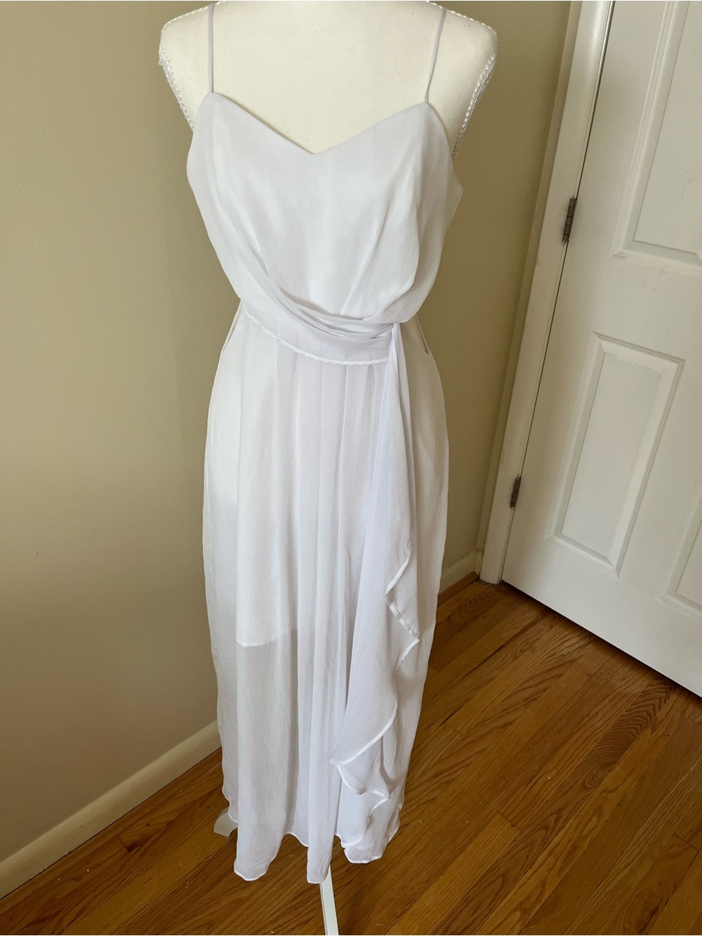 BCBGeneration White Spaghetti-Strap Maxi Dress